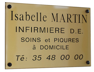 Plaque professionnelle